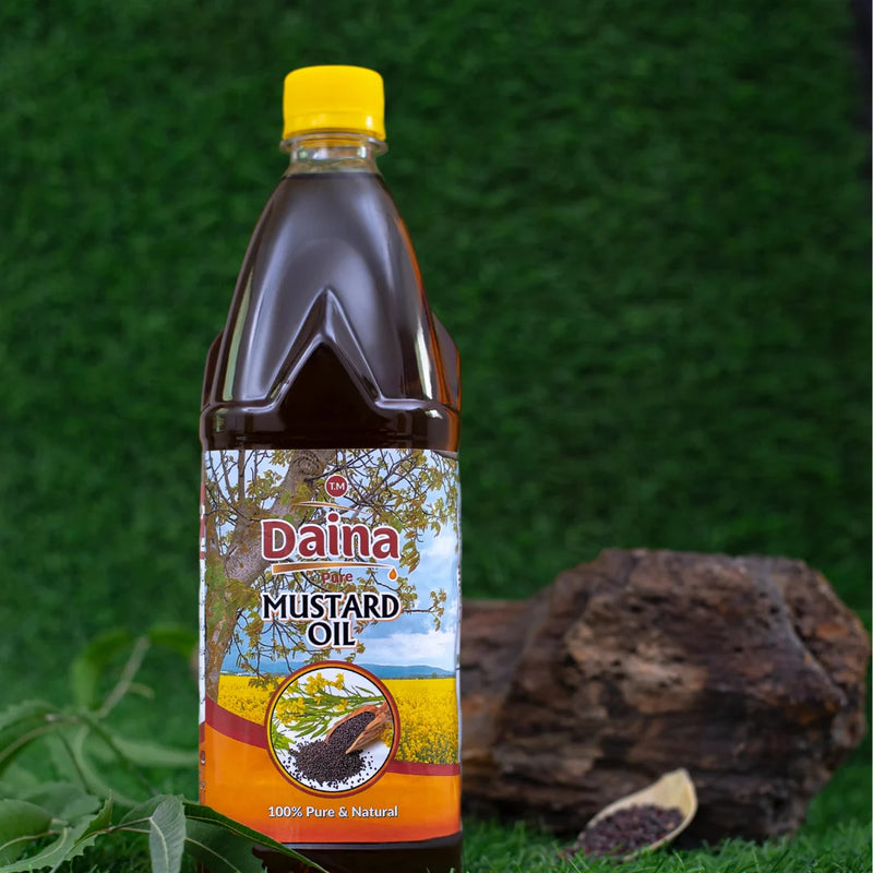 Daina Pure Mustard Oil – 100% Natural & Cold-Pressed (Available in Multiple Sizes)