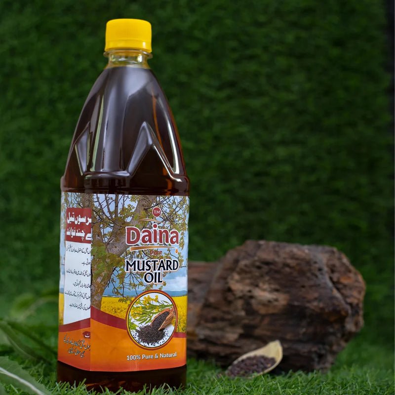 Daina Pure Mustard Oil – 100% Natural & Cold-Pressed (Available in Multiple Sizes)