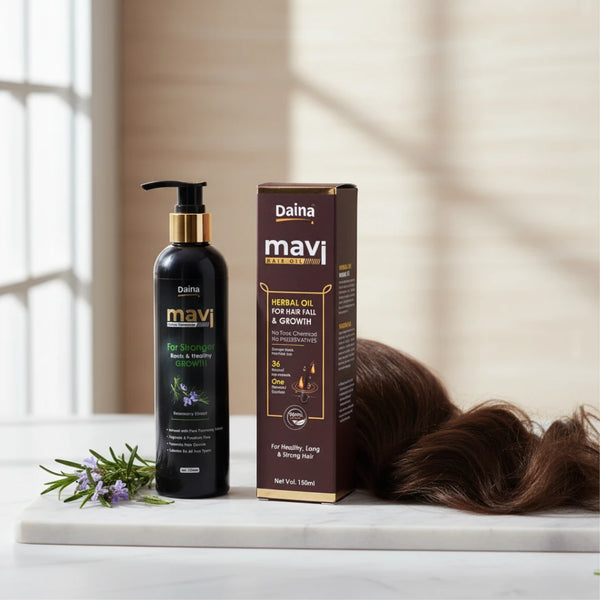 Hair Care Combo, Herbal Hair Oil + Choice of Shampoo (Rosemary / Onion / Argan Oil)