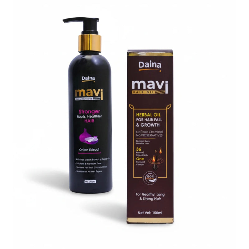 Hair Care Combo, Herbal Hair Oil + Choice of Shampoo (Rosemary / Onion / Argan Oil)