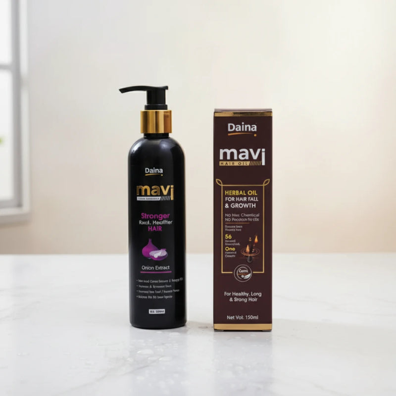 Hair Care Combo, Herbal Hair Oil + Choice of Shampoo (Rosemary / Onion / Argan Oil)