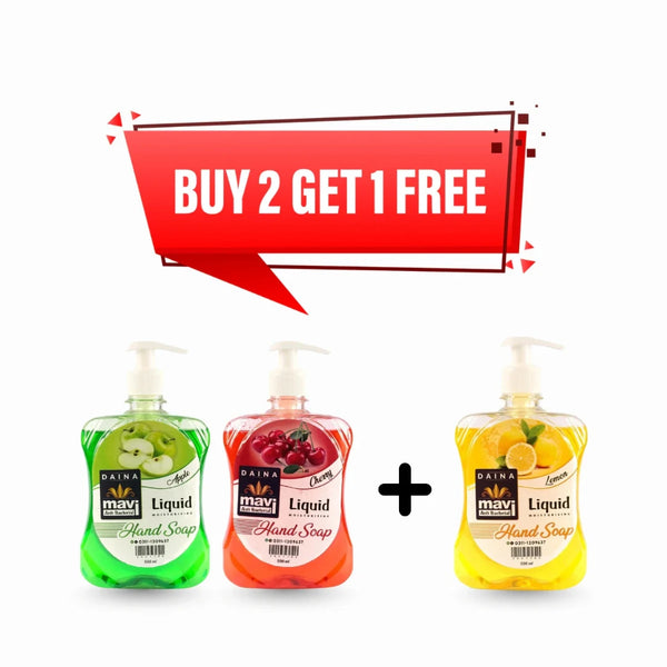 Daina Hand Wash – 500ml Bundle (Lemon Zest, Apple & Cherry Blossom)