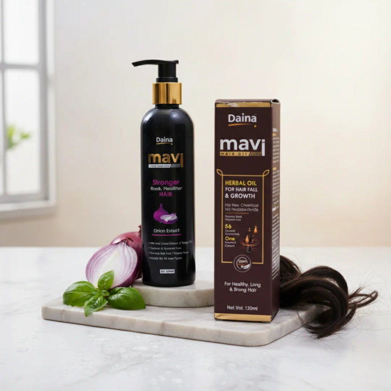 Hair Care Combo, Herbal Hair Oil + Choice of Shampoo (Rosemary / Onion / Argan Oil)