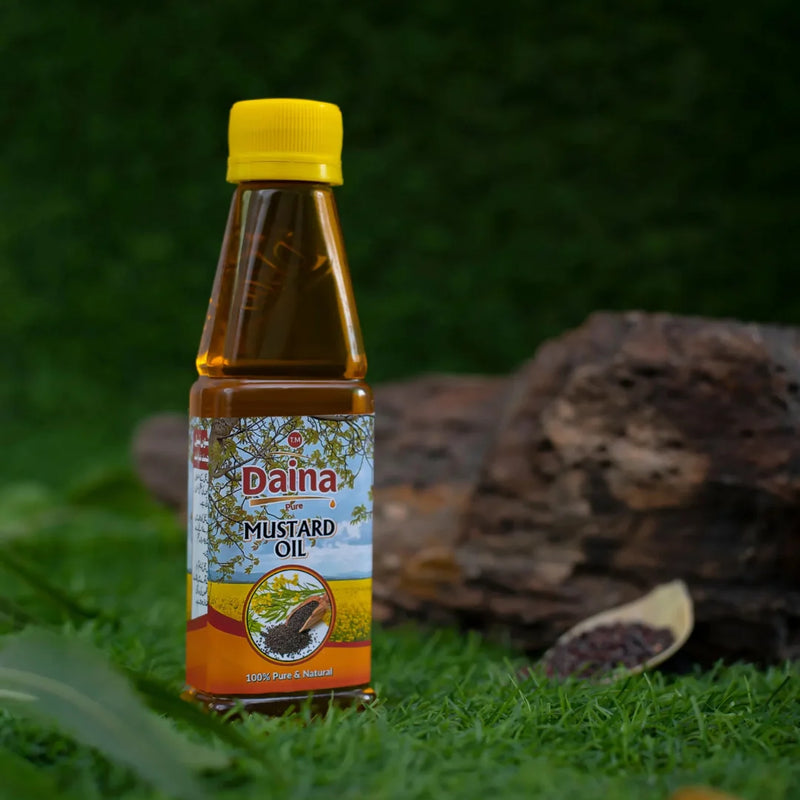 Daina Pure Mustard Oil – 100% Natural & Cold-Pressed (Available in Multiple Sizes)